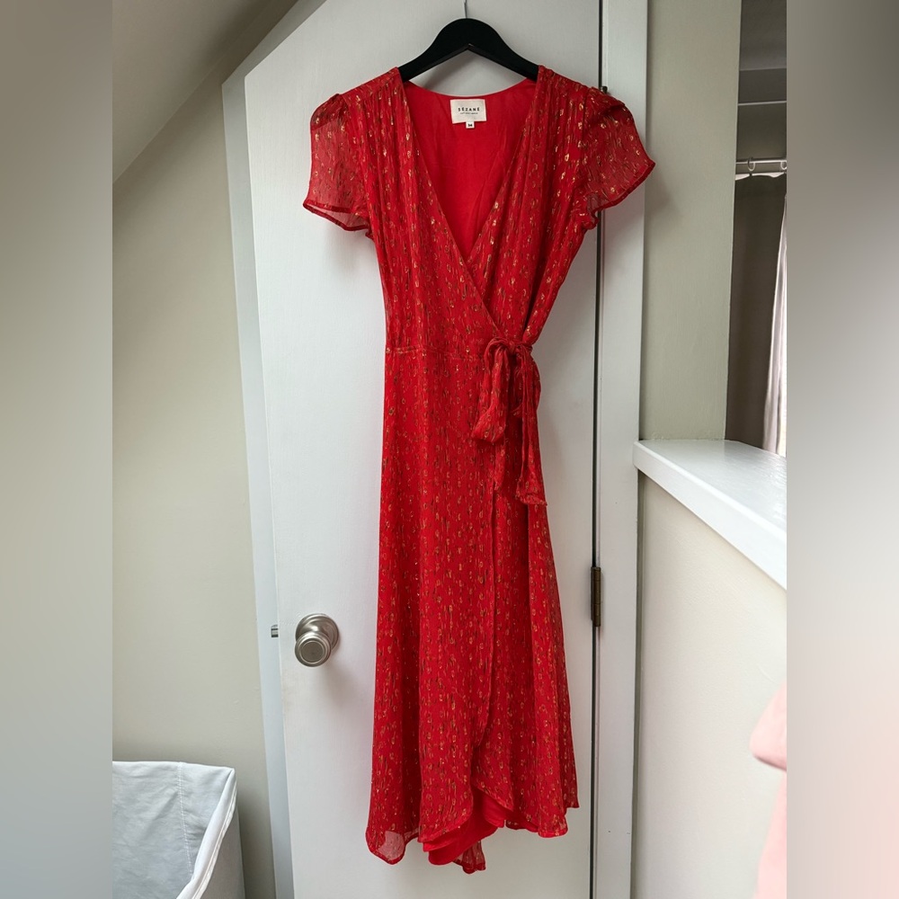 Sezane Amber Wrap Dress